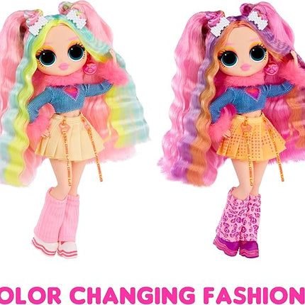 L.O.L. Surprise! OMG Sunshine Color Change Bubblegum DJ Fashion Doll with Color Changing Hair and Fashions and Multiple Surprises – Great Gift for Kids Ages 4+