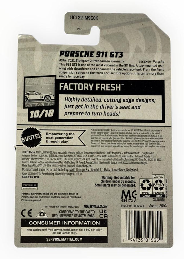 Hot Wheels Porsche 911 GT3