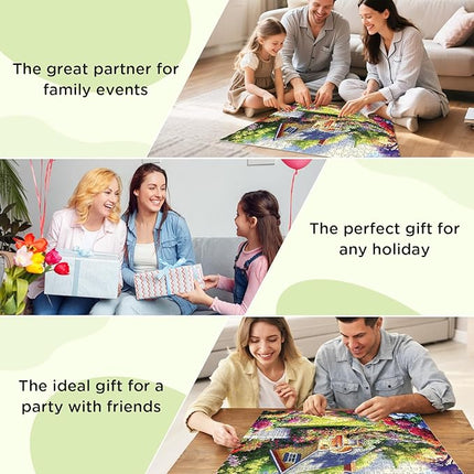 500 Pieces Puzzle for Adults, Flower Garden Puzzle for Adults, Beauty House Jigsaw Puzzles 500 Pieces Challenging Game Home Decor Birthday Party Gift Toy for Adults Kids Seniors 20.5 * 15 inch