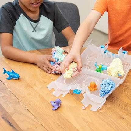 Educational Insights Playfoam GO! Squishy Sandcastle Play Set with Assorted Colors & 5 Sand Animal Toys, Fidget, Sensory Toy and Fun Summer Travel Toys for Kids, Boys & Girls Ages 3+