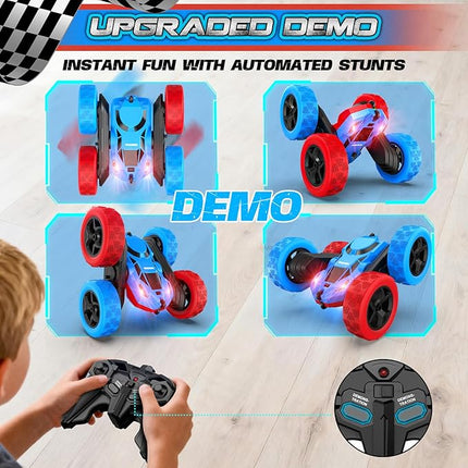 Remote Control Car,RC Cars Toys for 6-12 Year Old Boys, Off Road RC Stunt Car 4WD 360° Rotating Remote Control Cars for Kids, Boys Girls Gifts for Birthday Gift