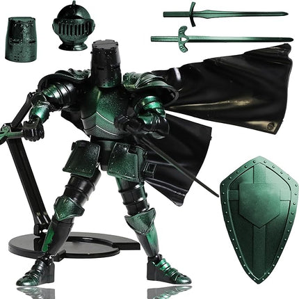 T13 Medieval Knight Titan 13 Action Figure Fully Articulated Robot Warrior Toy Movable Dummy Figure for Display and Play