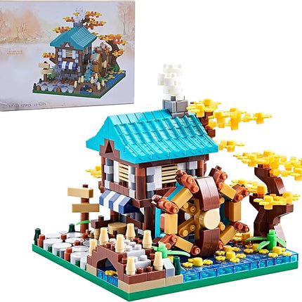 Autumn Architecture Flower Treehouse Micro Blocks Building Sets for Adults Tree and Plants Mini Bricks Modle Kit Creative DIY Gift for Kids.