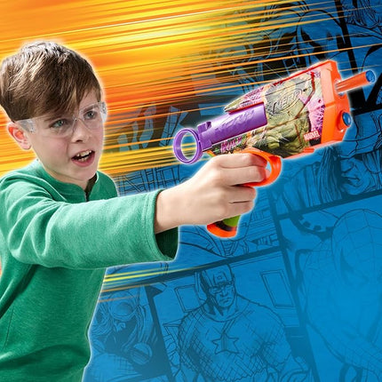Nerf Marvel Hulk Dart Blaster | 4 Nerf N1 Foam Darts | Hulk-Inspired Blaster Skin Designs | Kids Gifts |Outdoor Toys & Games for Ages 8+ (Amazon Exclusive)