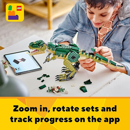 LEGO Creator 3 in 1 T Rex Toy - Dinosaur Toy Building Set for Kids, Boys & Girls, Ages 9+ - 3 Building Options, T-Rex to Triceratops to Pterodactyl - Gift Idea for Birthdays - 31151