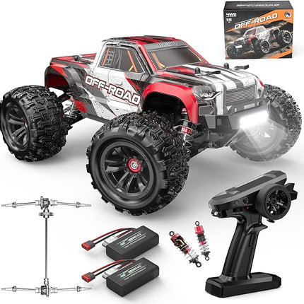 MEW4 1/16 4X4 RC Offroad Truck - RTR Durable Beginner RC Car, High Speed 38 Km/h, Remote Control Monster Truck with 2 1500 mAh Batteries,Gifts for Adult and Boys