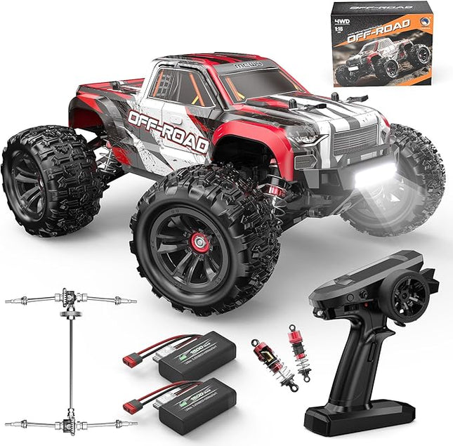 MEW4 1/16 4X4 RC Offroad Truck - RTR Durable Beginner RC Car, High Speed 38 Km/h, Remote Control Monster Truck with 2 1500 mAh Batteries,Gifts for Adult and Boys