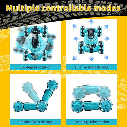 GRANTLEY Remote Control Car, Gesture Sensing RC Stunt Car, 4 WD Off-Road Race Car, 2.4Ghz Hand Controlled Remote Control Drift Cars for 4-6 8-12 Boys Girls Kids