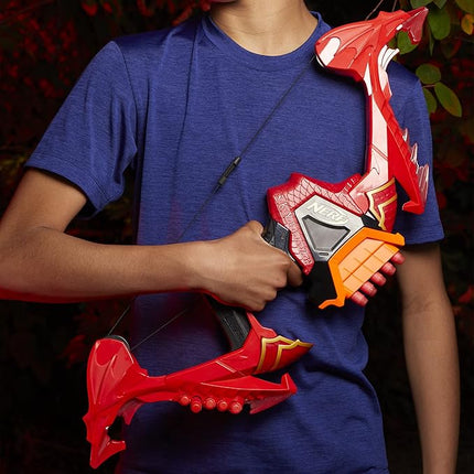 Nerf DragonPower Skyblaze Dart Bow, Inspired by Dungeons and Dragons, Dragon Bow Action, 10 Nerf Darts, 5-Dart Storage