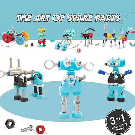 The Off Bits CareBit Build Your Own Robot Toy Construction Set, Educational Gift STEM Activities Learning Kit, Creative Build and Play Model Kit Steam Toys for 6 7 8 9 10+ Year Old Boys & Girls