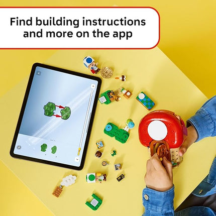 LEGO Super Mario Party at Toad’s House Building Toy - Pretend Play Set for Boys & Girls, Ages 7+ - Kids Building Blocks with Digital Action & 2 Toad Toy Figures - Gift Idea for Birthdays - 72041