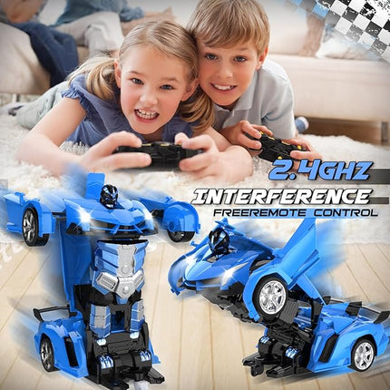 Transform Remote Control Car Toy for Kids 4-8, Remote Control Car for Boys 4-7, Transform Cars for Boys 4-6