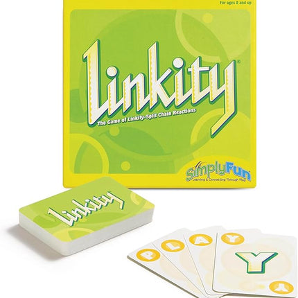 SimplyFun Linkity - Engaging Vocabulary and Word Association Educational Game for Ages 8 & Up, Perfect Word Game for Kids for Family Night, Classroom Learning, and Parties, for 3-8 Players