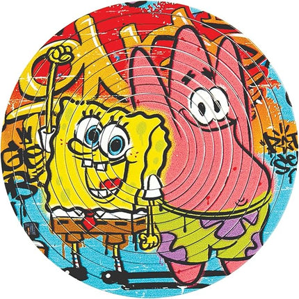 Spin Flip Puzzle: Spongebob Graffiti, 12 Rings, 3D Puzzle, Challenging, Fun, Interactive Brain Teaser for Kids and Adults, Stimulates Creativity