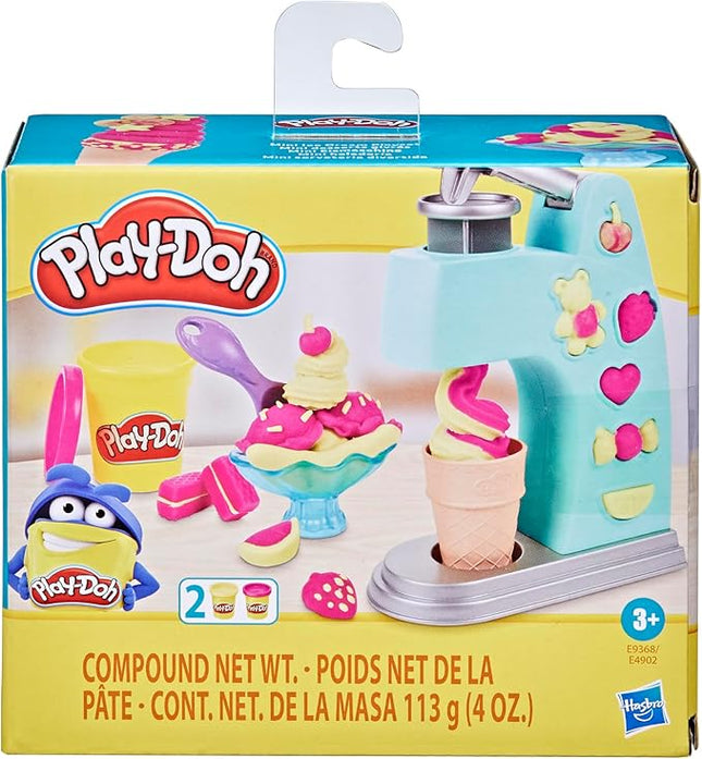 Play Doh Kids Modeling Dough, Fun Mini Ice Cream Parlor, Set with Accessories and 2 Colorful Putty Pots, Children's Day Gift for Ages 3 and Up