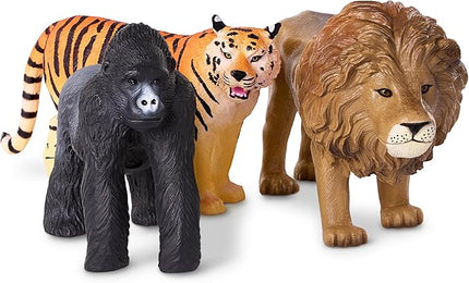 Terra by Battat – Realistic Jungle Animal Figurines, Plastic Lion, Tiger & Gorilla Toys – Collectible Animal Toys for Kids & Toddlers, Pretend Play, Educational Toy 3+ Years