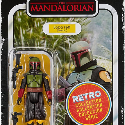 STAR WARS Retro Collection Boba Fett (Morak) Toy 3.75-Inch-Scale The Mandalorian Collectible Action Figure, Toys Kids 4 and Up