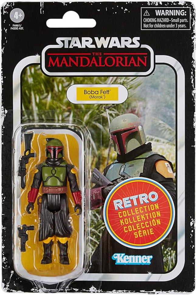 STAR WARS Retro Collection Boba Fett (Morak) Toy 3.75-Inch-Scale The Mandalorian Collectible Action Figure, Toys Kids 4 and Up