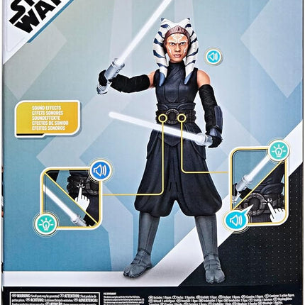 STAR WARS Galactic Action Ahsoka Tano, 12-Inch Scale Action Figures, Interactive Toys for 4 Year Old Boys and Girls