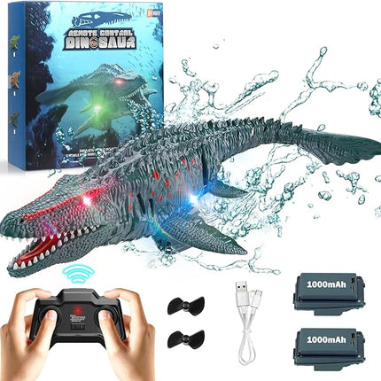 2.4GHz Remote Control Mosasaurus Dinosaur Swimming Pool High Simulation Toys, RC Boat Lake Bathroom 8-12 Years Boys Girls Christmas Halloween Tricky Birthday Gift