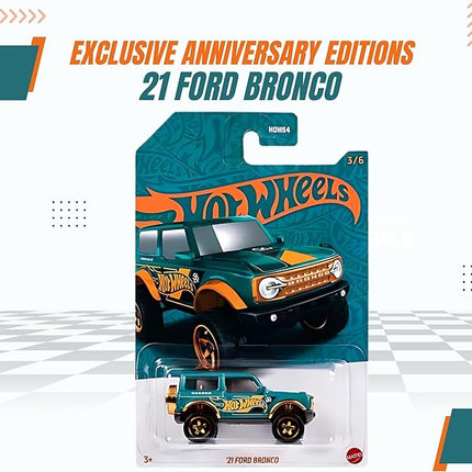 Worldwide Nutrition Bundle Compatible with Hotwheels 56th Anniversary Special Edition '21 Ford Bronco Diecast Model in Pearl & Chrome