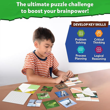 Skillmatics Origami Puzzle Book - 48 Folding Puzzles for Kids, Fun STEM Toy & Brain Teasers, Educational & Travel Gifts for Ages 6, 7, 8, 9, 10 and Up