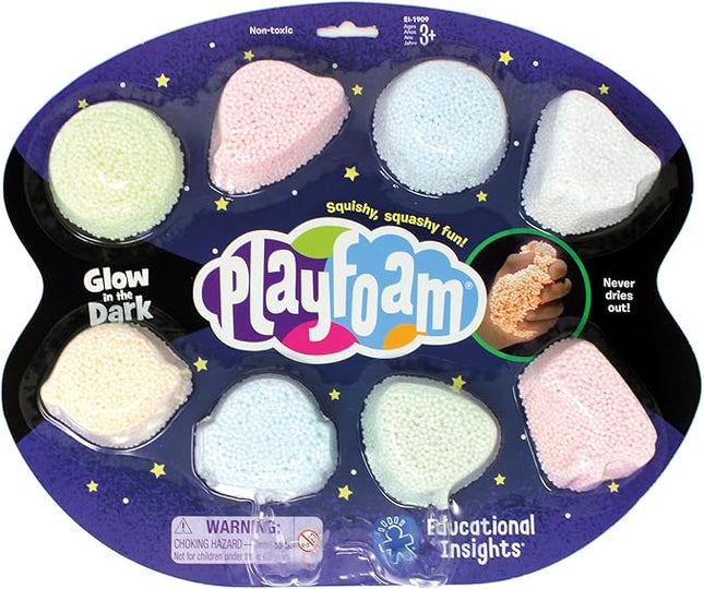 Educational Insights Playfoam Glow in the Dark 8-Pack, Fidget & Sensory Toy, Gift for Boys & Girls, Ages 3+