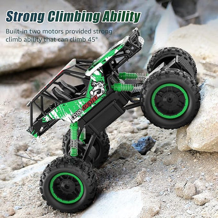DOUBLE E 1:14 Scale Large Remote Control Car Monster Trucks for Boys with Head Lights 4WD Off All Terrain RC Car Rechargeable Vehicles Xmas Gifts for Kids
