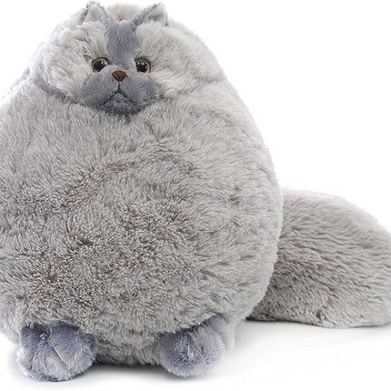 Winsterch Stuffed Animal Plushie Cat Stuffed Animal,Cute Soft Plush Cat Animals,Gray Stuffed Cat, Birthday for Kids,Boys,Girls,Fat Cat Stuffed Toy (Gray, 10 Inches)