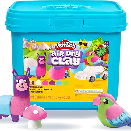 Play-Doh Brand Multicolor Air Dry Clay Bucket, 40 oz, 5 Colors, Paintable Clay Lightweight & Crumble-Free Sculpting Clay, Arts and Crafts Supplies, Kids Craft Material