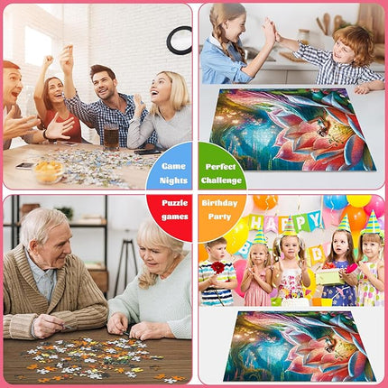 Flower Fairy Jigsaw Puzzle, Mythology Jigsaw Puzzles, Fairy Tale Forest Princess Challenging Puzzles for Adults 1000 Pieces, Home Decoration Puzzle, Interlock Perfectly No Dust