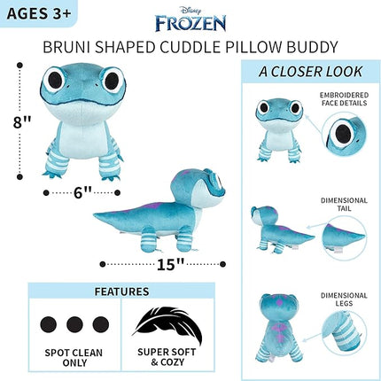 Disney Frozen 2 Salamander Kids Bedding Super Soft Plush Cuddle Pillow Buddy, "Official" Disney Product By Franco