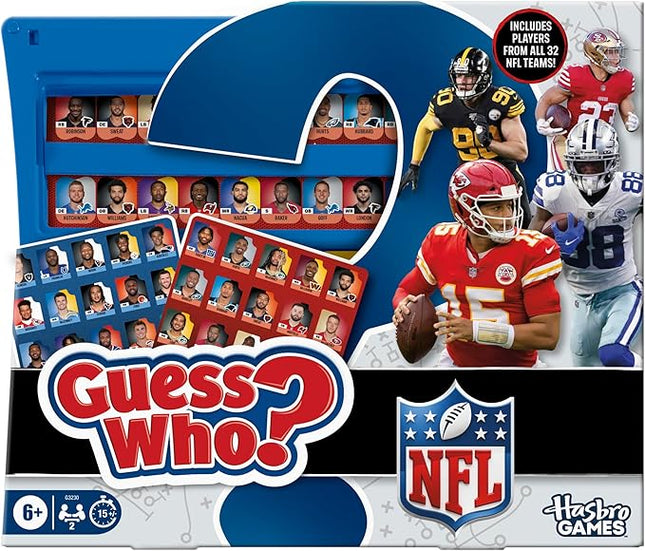 Guess Who? NFL Edition Board Game | Officially Licensed NFL Game for Kids and Families | Ages 6+ | 2 Players | 15 Mins. | Football Games