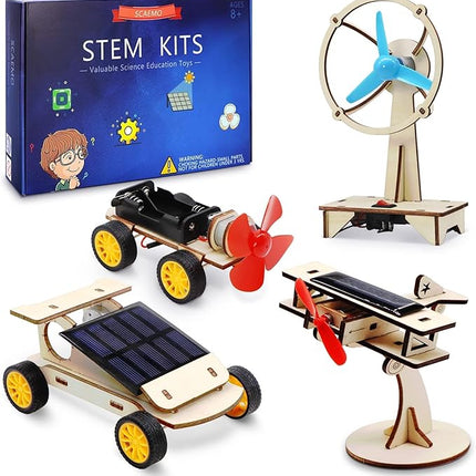 STEM Kits for Kids Ages 8-10-12-14, Stem Toys for Boys Age 8-12, Science Projects, Solar Car Building Kits, Activities Engineering Kit, Gifts for 8 9 10 11 12 Year Old Boys