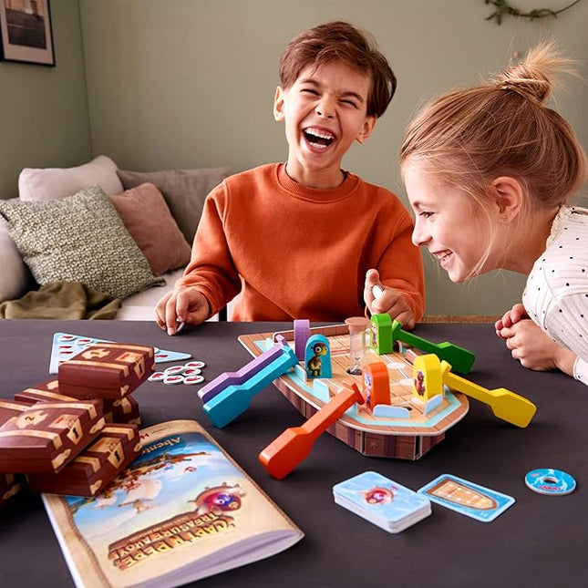 HABA Capt'n Pepe: Treasure Ahoy - A Cooperative Pirate Board Game, Adventure & Treasure Hunt for Kids & Families & A Create Your Own Adventure Legacy Game for Ages 6+