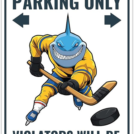 Venicor Hockey Sign - 9 x 14 Inches - Aluminum - Ice Hockey Gifts for Boys Room Decor Birthday Party Favors Stuff