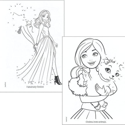 Activity Book Barbie Funtivity Dot-to-Dot Activity & Coloring Book Set for Kids Toddlers - Set of 2 Books 'Bright Ideas' & 'Strong Bond'