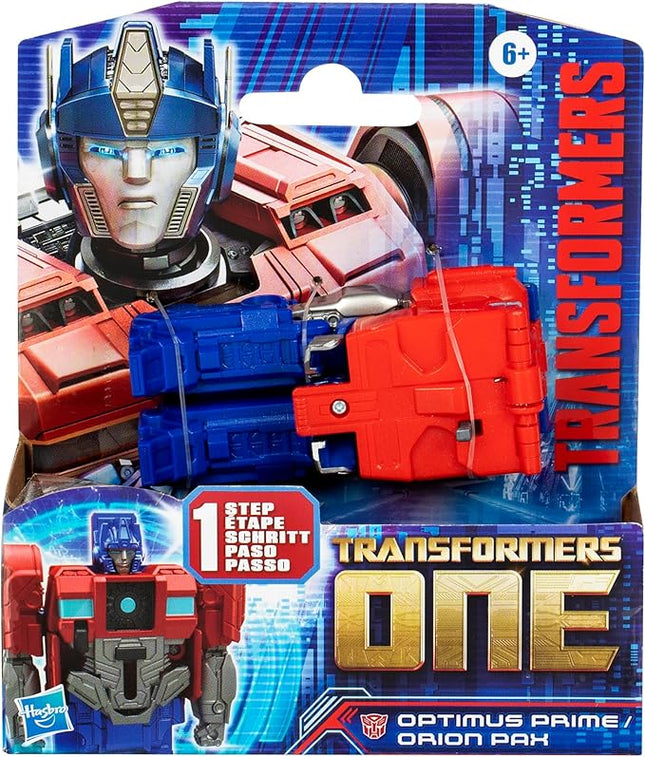 Transformers One Cog Changer Optimus Prime (Orion Pax) 4-Inch Robot Action Figure, Interactive Toys for Boys and Girls Ages 6 and Up