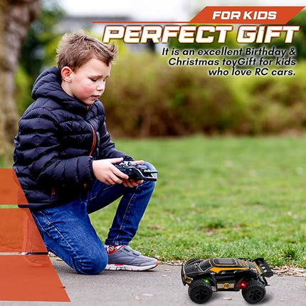 Offroad Remote Control Car for Boys 1:20 - High Speed RC Car for Teens, 20km/h Fast RC Cars with LED Light, 2 Rechargeable 1000mAh Batteries - All Terrain RC Car Gift for Boys