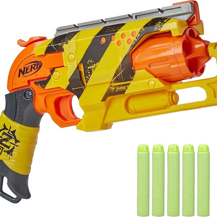 Nerf Zombie Strike Hammershot Blaster, Pull-Back Hammer-Blasting Action, 5 Darts (Amazon Exclusive)