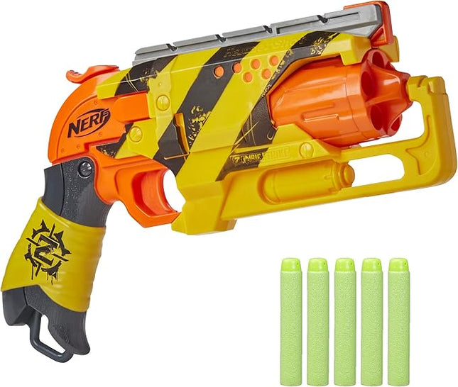 Nerf Zombie Strike Hammershot Blaster, Pull-Back Hammer-Blasting Action, 5 Darts (Amazon Exclusive)