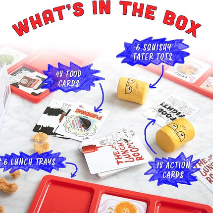 The Lunch Room – Ultimate Family Board & Card Game Hilarious Food Fight with Tater Tots Squishy Toys for Kids & Adults 8+ | Easy-to-Learn Party Game for 3-6 Players