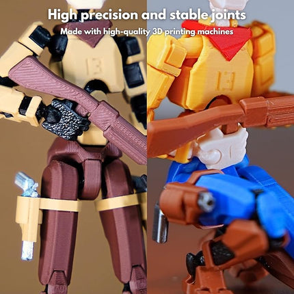 Cowboy t13 Action Figure｜2-Pack 5.4 inches｜Assembly Completed｜ 3D Printed Dummy 13 Action Figure for Collectors｜Lucky 13 Gift for Childrens