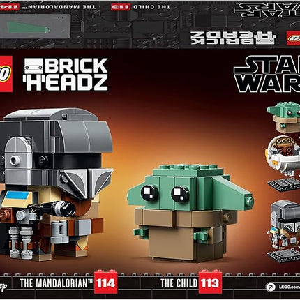 Lego BrickHeadz Star Wars The Mandalorian & The Child 75317 Building Kit, Fun Building Toy for Kids and Any Star Wars Fan Featuring Buildable The Mandalorian and The Child Figures (295 Pieces)