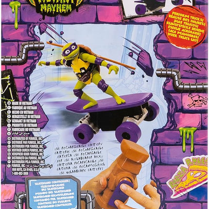 Teenage Mutant Ninja Turtles Toy, Donatello Half Pipe RC Skate Vehicle, Mutant Mayhem Remote Control TMNT Toy for Kids, Ages 3+