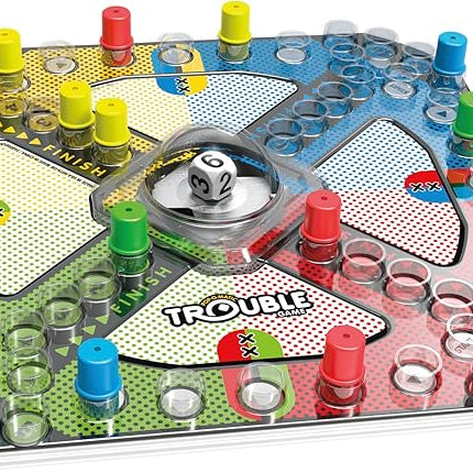 Hasbro Gaming Trouble Kids Board Game, Pop-o-Matic Trouble Game, Kids Games for 2-4 Players, Family Board Games for Kids, Kids Gifts, Ages 5 and Up, Packaging May Vary