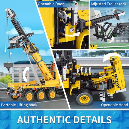 Mould King 17011 Heavy-Duty Tow Truck Building Toy Set, Technology MOC Road Trailers Building Gift Toys for Kids Age 14+ (1,250 Pieces)