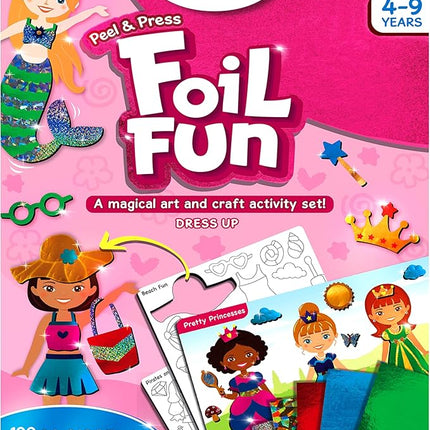 Skillmatics Foil Fun - Dress Up, No Mess Art for Kids, Craft Kits & Supplies, DIY Creative Activity, Travel Toys, Gifts for Girls & Boys Ages 4, 5, 6, 7, 8, 9, Travel Toys
