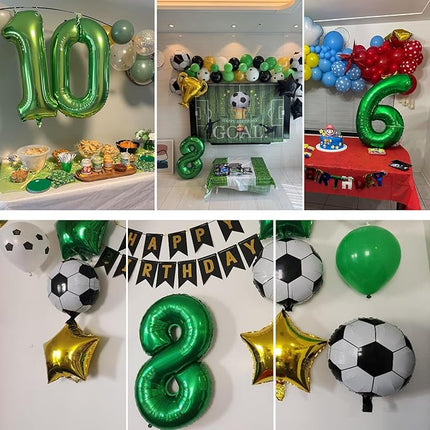 Smlpuame 40 inch Number Balloon 0-9 Green Large Number 7 Balloons,Digital Balloons for Birthday Party Celebration Decorations Supplies, Helium Foil Number Balloons for Wedding Anniversary