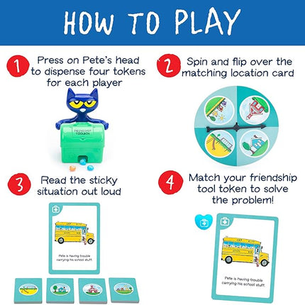 Educational Insights Pete The Cat® Groovy Friendship Game - Preschool Board Games for Kids, Toddler Matching Games, Social Emotional Learning Activities for Toddlers, Boys & Girls Ages 4+